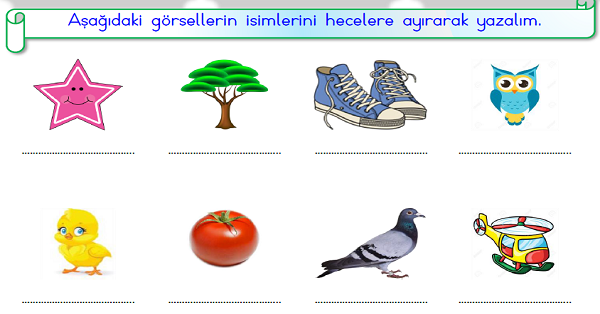 1. Sınıf Türkçe Hece Etkinliği-5