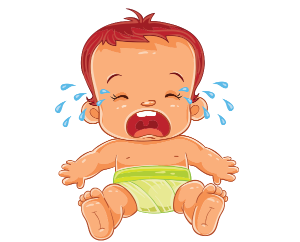 Clipart oturarak ağlayan bebek resmi