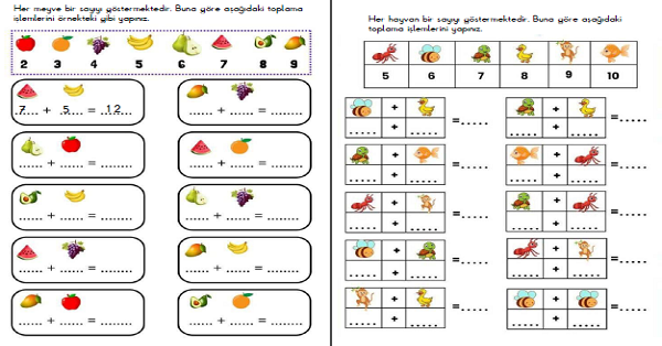 1. Sınıf Matematik Görselli Toplama İşlemi Etkinlikleri-4