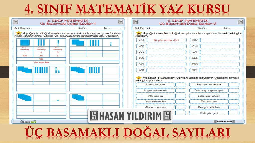 4. Sınıf Matematik Yaz Kursu - Üç Basamaklı Doğal Sayılar (3. Sınıf Tekrarı)