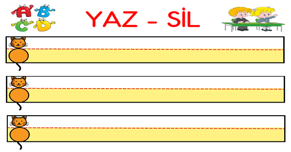 1. Sınıf Yaz - Sil Tahtası 2