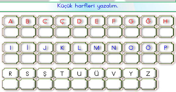 1. Sınıf Türkçe Alfabe Etkinliği-1