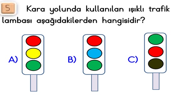 2. Sınıf Hayat Bilgisi Güvenli Hayat-Yaprak Test-3