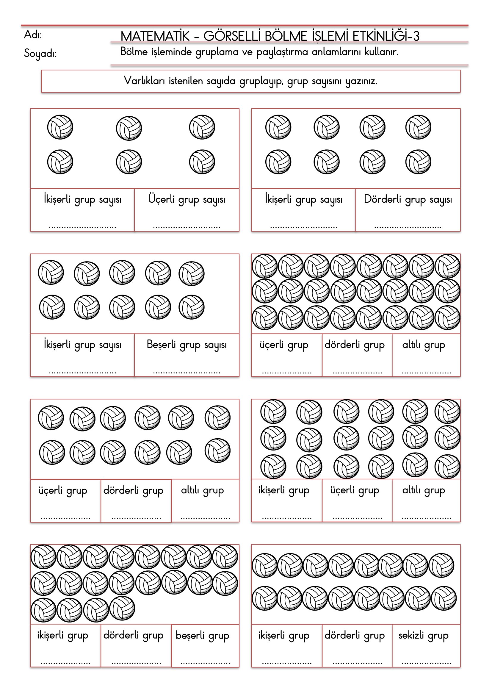 2. Sınıf - Matematik - Bölmeye Giriş Etkinliği-5