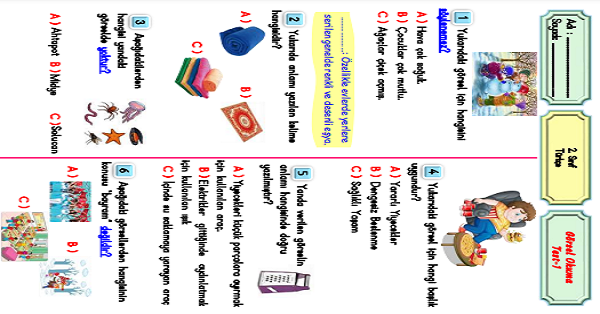 2. Sınıf Türkçe Görsel Yorumlama Test-1