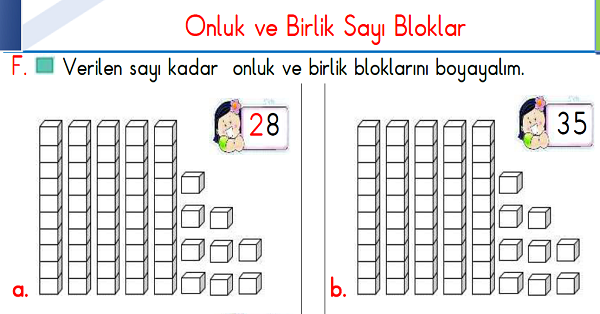 1. Sınıf Matematik Onluk ve Birlik Sayı Blokları Etkinliği