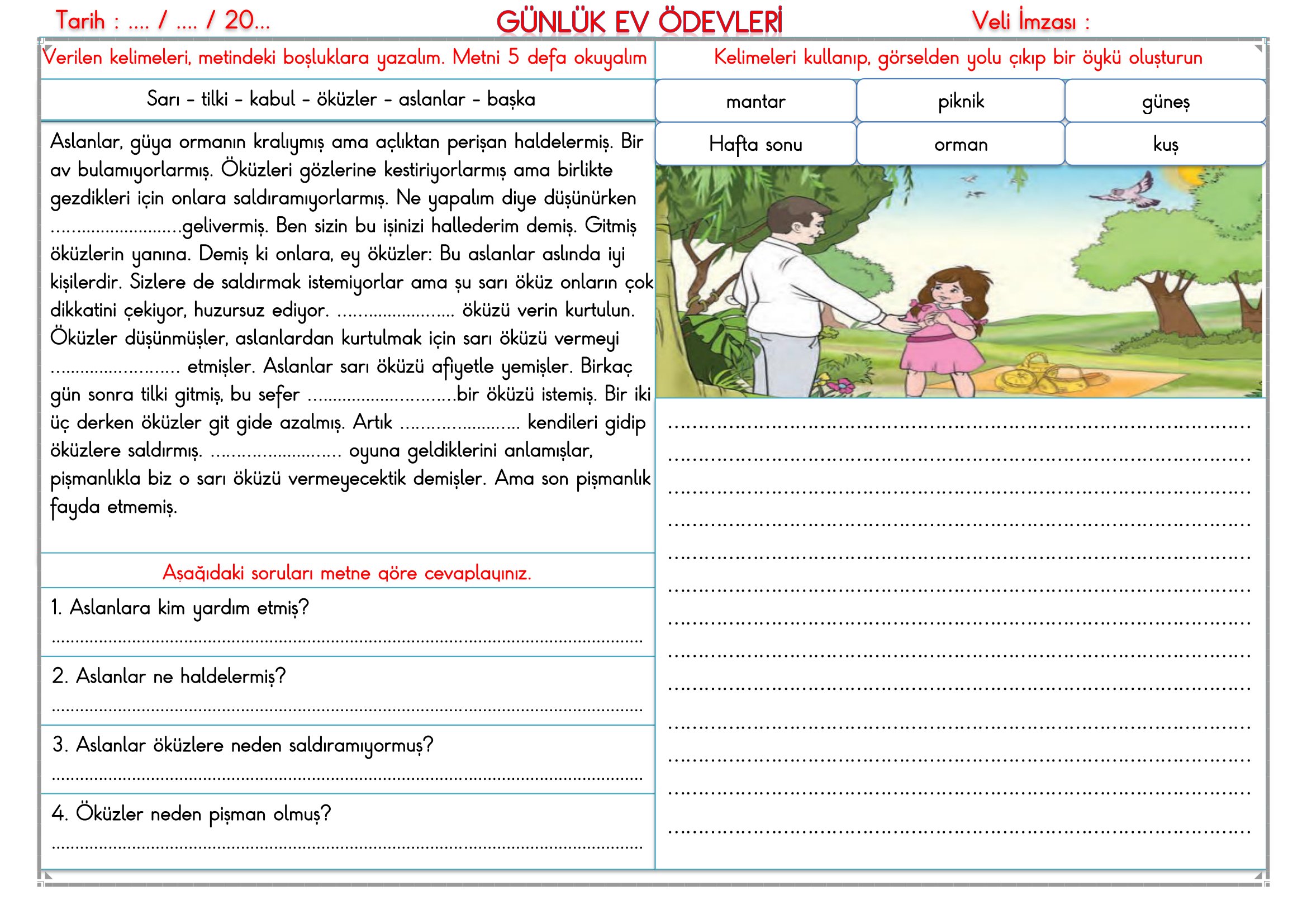 2. Sınıf - 16 Şubat 2026 Günlük Ev Ödevleri