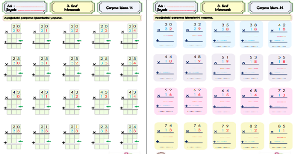 3. Sınıf Matematik Çarpma İşlemi-14