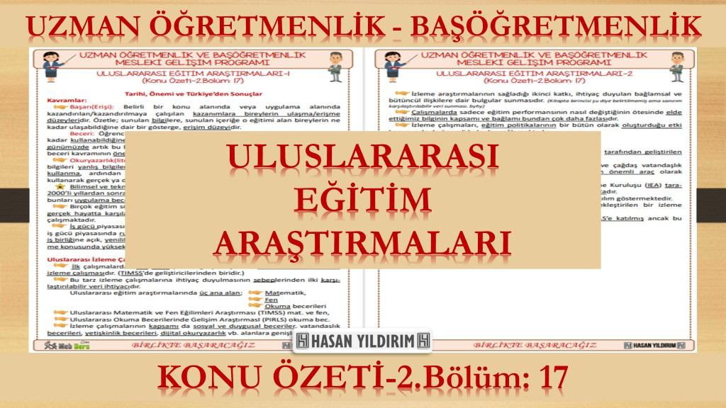 Uluslararası Eğitim Araştırmaları (Konu Özeti-2.Bölüm:17)