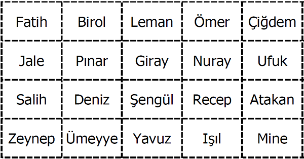 1. Sınıf Türkçe Alfabe Kes-Sırala Etkinliği