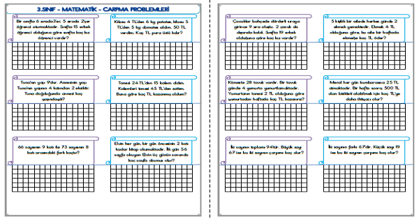 3. Sınıf - Matematik Çarpma İşlemi Problemleri-22