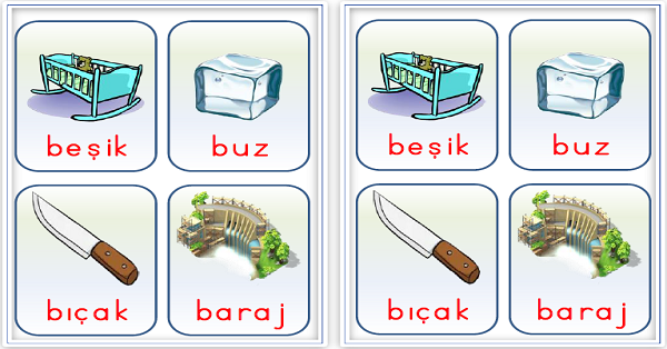1. Sınıf İlk Okuma Yazma Harf Sezdirme Kartları B-b Sesi