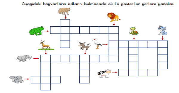 1. Sınıf Türkçe Hece ve Kelime Çalışma Etkinliği 3