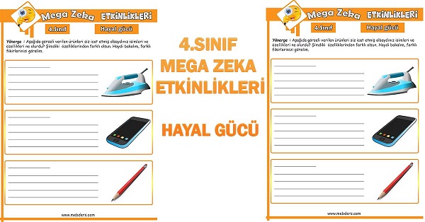 4. Sınıf Mega Zeka Etkinliği - Hayal Gücü 2