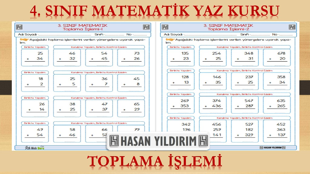 4. Sınıf Matematik Yaz Kursu - Toplama İşlemi (3. Sınıf Tekrarı)