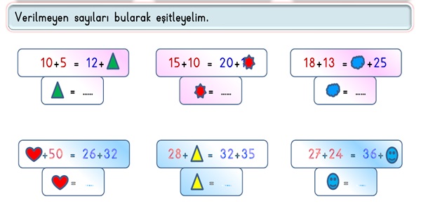 2. Sınıf Matematik Çıkarma İşlemi-Eşittir İşareti Etkinliği -3