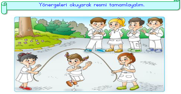 1. Sınıf Türkçe Yönergeler (Oku-Anla-Boya-Çiz) Etkinliği 1