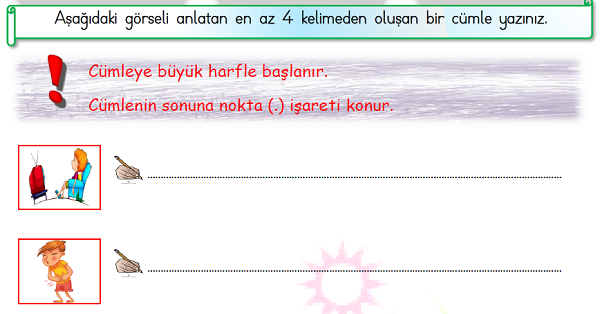 1. Sınıf Türkçe Cümle Bilgisi-3