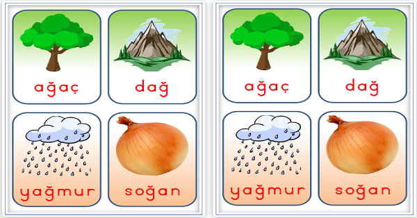 1. Sınıf İlk Okuma Yazma ( Ğ-ğ Sesi ) Harf Sezdirme Kartları