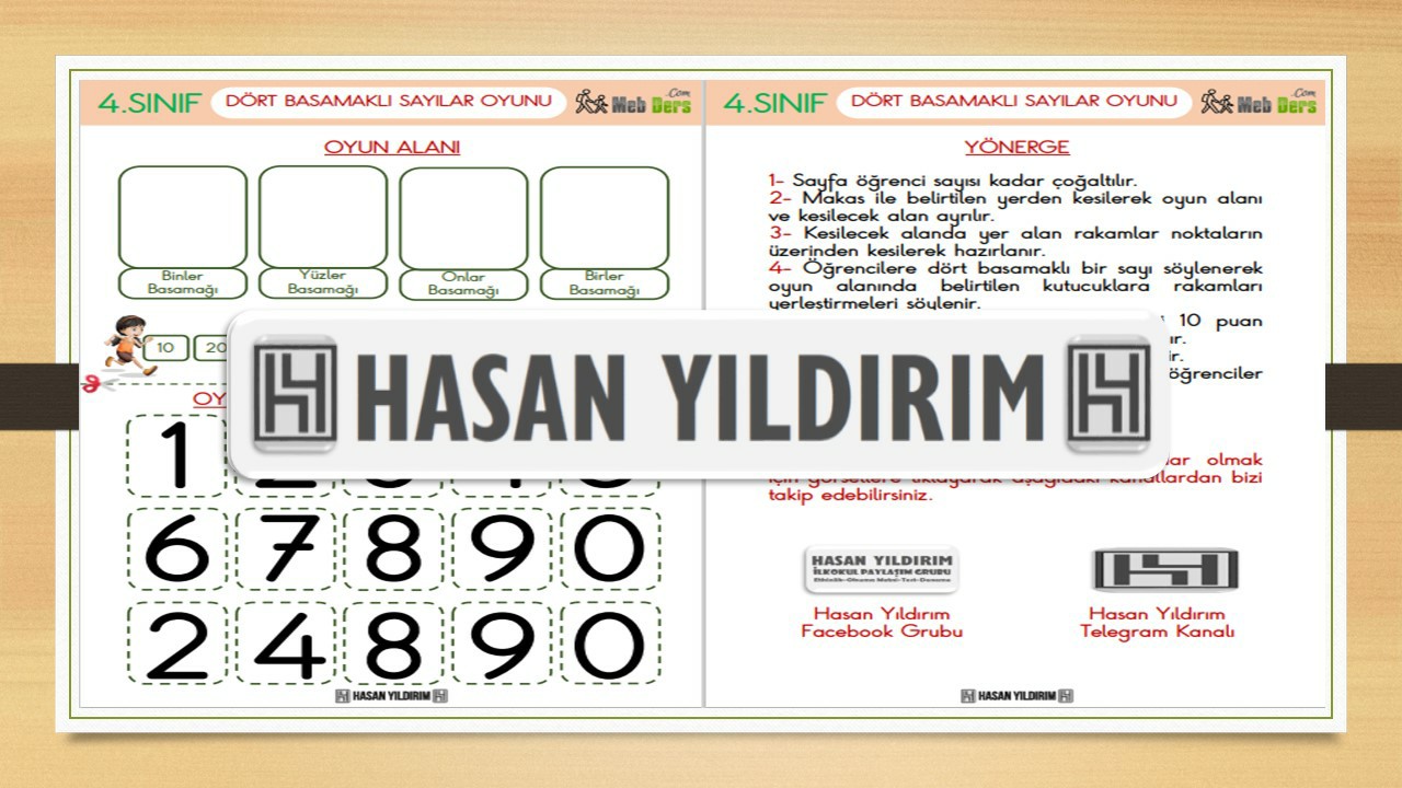 4 Basamaklı Sayılar Oyunu (4. Sınıf)
