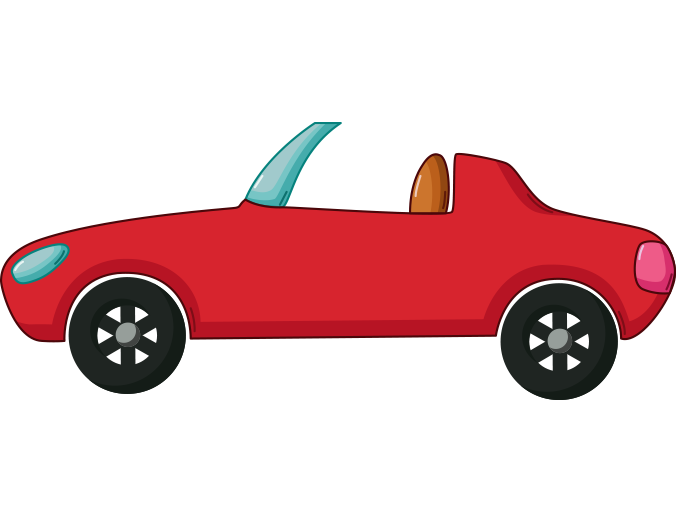 Kırmızı üstü açık otomobil resmi png