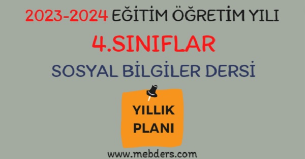 2023-2024 Eğitim Öğretim Yılı 4. Sınıflar Sosyal Bilgiler Dersi Yıllık Planı (Ferman Yayınları)