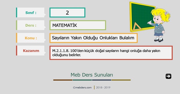 2. Sınıf Matematik En Yakın Onluğa Yuvarlama Sunusu