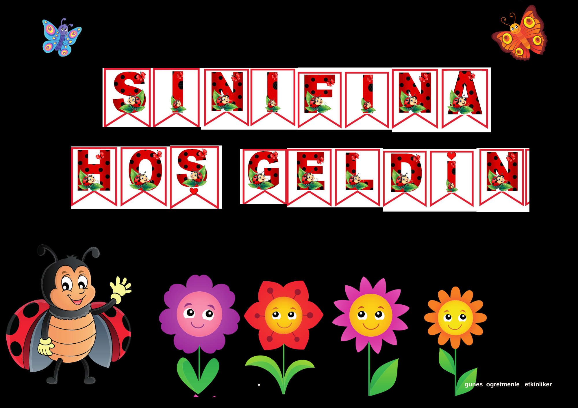 1. Sınıf \'\'SINIFINA HOŞ GELDİN PANOSU\'\