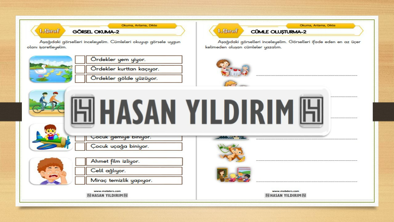 1. Sınıf Türkçe Görsel Okuma ve Cümle Oluşturma-2