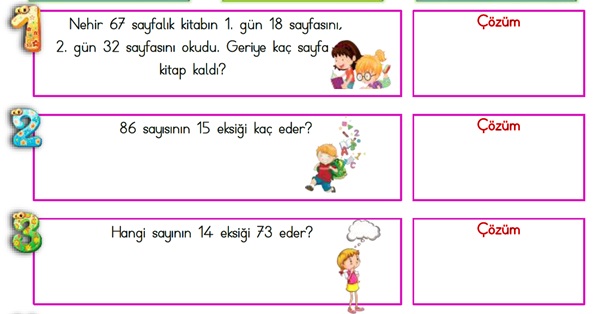 2. Sınıf Matematik Çıkarma İşlemi-Problemler-2