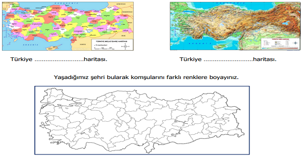4. Sınıf Sosyal Bilgiler Yaşadığım Yer Etkinliği