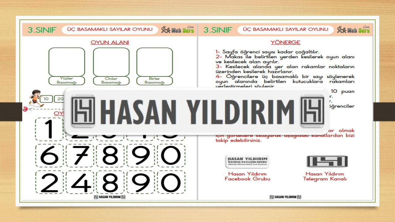 3 Basamaklı Sayılar Oyunu (3. Sınıf)