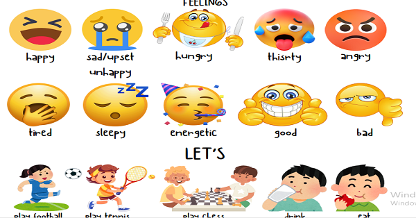 3. Sınıf 4.Ünite Feelings Resimli Kelime Kağıdı