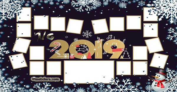 1G Sınıfı için 2019 Yeni Yıl Temalı Fotoğraflı Afiş (20 öğrencilik)