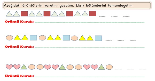 2. Sınıf Matematik Geometrik Örüntüler Etkinliği-1