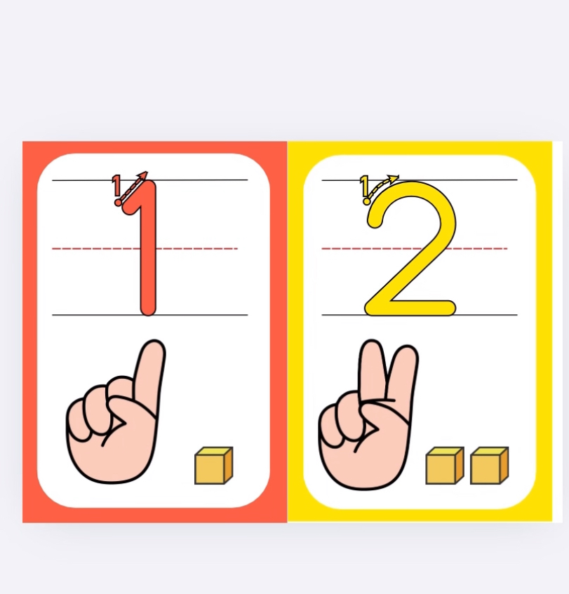 1. Sınıf Matematik Sayı Kartları