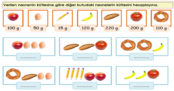 3. Sınıf Matematik Tartma (Gram ve Kilogram)-3