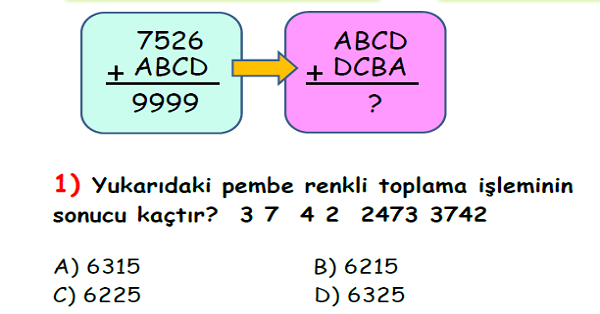 4. Sınıf Matematik Toplama İşlemi Yaprak Test-2