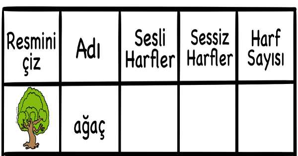 1. Sınıf Türkçe Harf Etkinlikleri