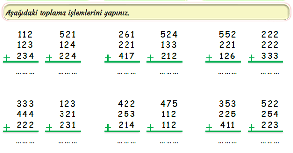 3. Sınıf Matematik Eldesiz Toplama İşlemi-2