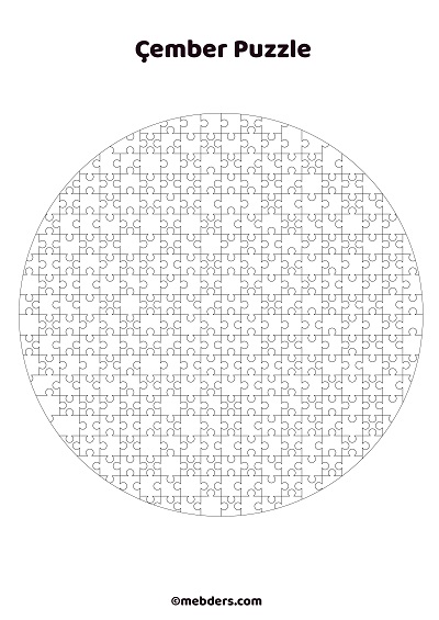 Çember puzzle şablon 2
