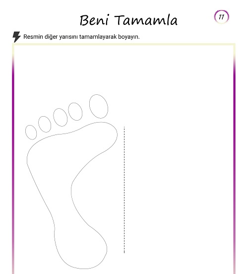 Beni tamamla etkinliği 11 (Ayak)