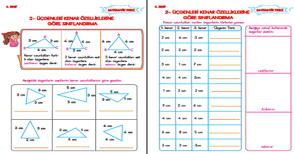 4. Sınıf Matematik Üçgenleri Kenar Uzunluklarına Göre Sınıflandırma Etkinliği-5