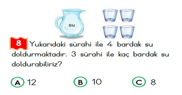 2. Sınıf Matematik Sıvılar-Yaprak Test-1
