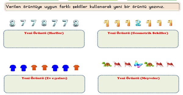 2. Sınıf Matematik Geometrik Örüntüler Etkinliği-2