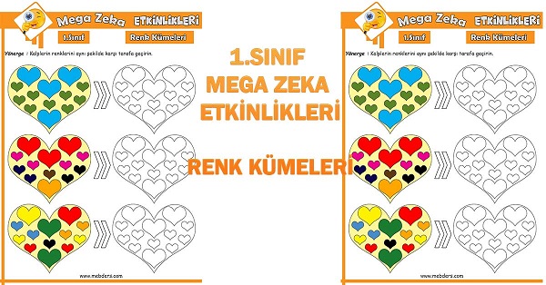1. Sınıf Mega Zeka Etkinliği - Renk Kümeleri