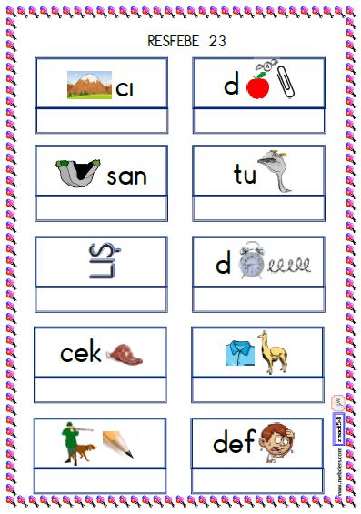 Resfebe Etkinliği 23 ( Kolay ) ( Etkileşimli )