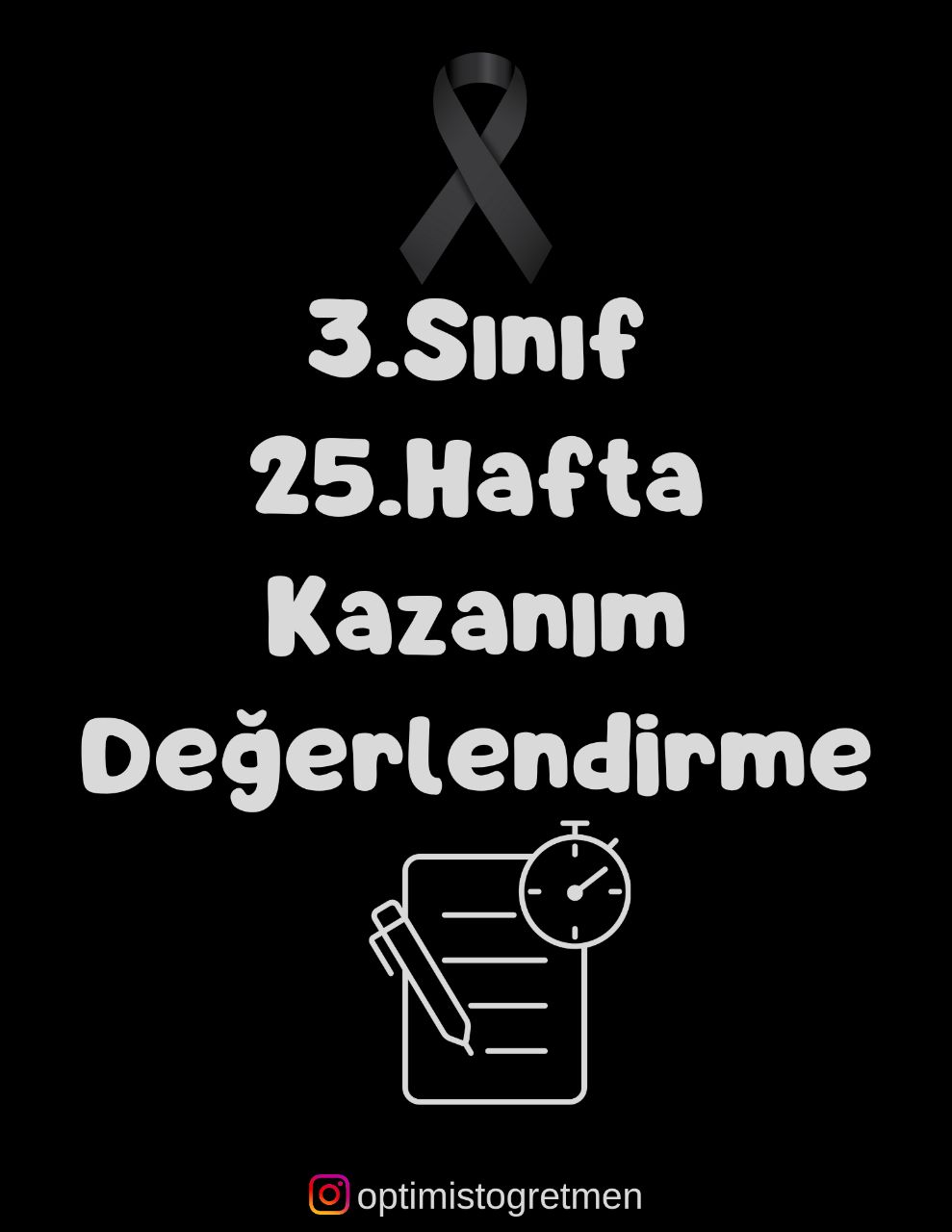 3. Sınıf 25. Hafta Kazanım Değerlendirme Testi