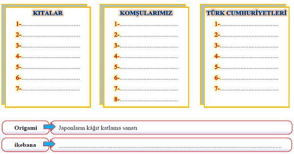 4. Sınıf Sosyal Bilgiler Uzaktaki Arkadaşlarım Soru Cevap Etkinliği