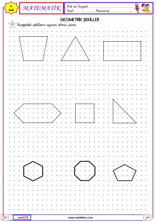 3. Sınıf Matematik Geometrik Şekiller Etkinliği 16